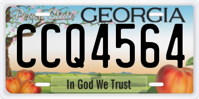 GA license plate CCQ4564