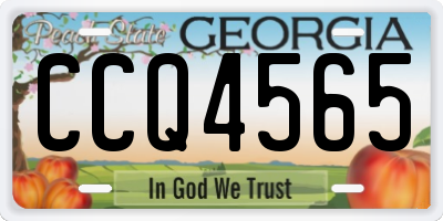 GA license plate CCQ4565