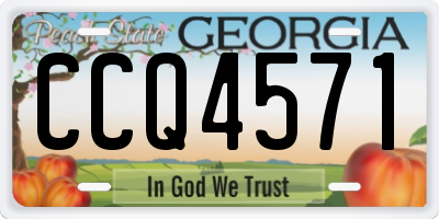 GA license plate CCQ4571