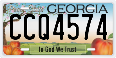 GA license plate CCQ4574