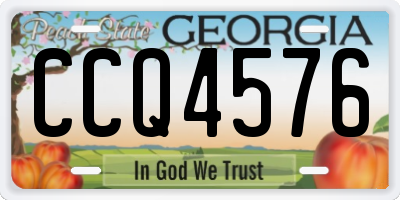 GA license plate CCQ4576