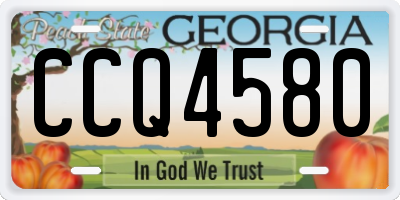 GA license plate CCQ4580