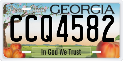 GA license plate CCQ4582
