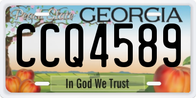 GA license plate CCQ4589