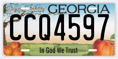 GA license plate CCQ4597