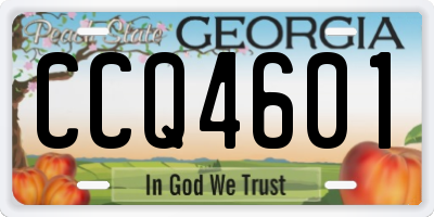 GA license plate CCQ4601