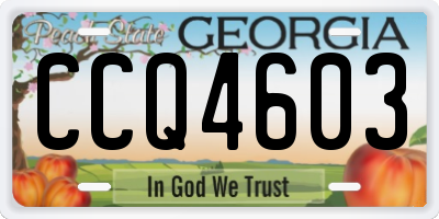 GA license plate CCQ4603