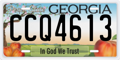 GA license plate CCQ4613