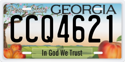 GA license plate CCQ4621
