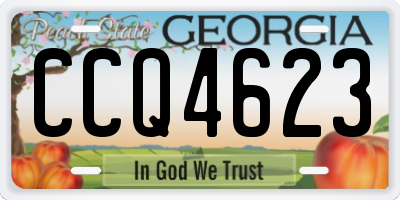 GA license plate CCQ4623