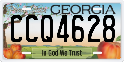 GA license plate CCQ4628