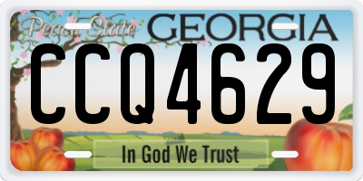 GA license plate CCQ4629