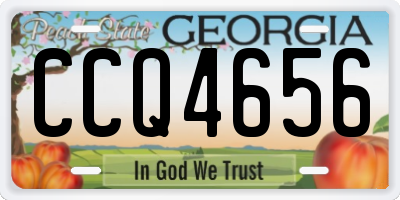 GA license plate CCQ4656