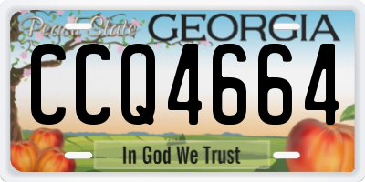 GA license plate CCQ4664