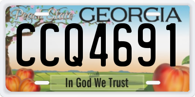 GA license plate CCQ4691