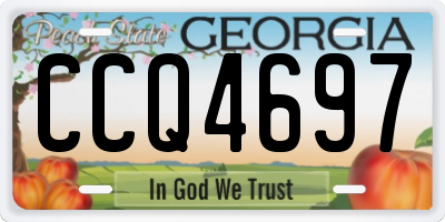 GA license plate CCQ4697