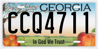 GA license plate CCQ4711