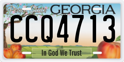 GA license plate CCQ4713