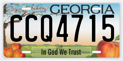 GA license plate CCQ4715