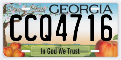 GA license plate CCQ4716