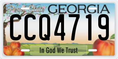 GA license plate CCQ4719