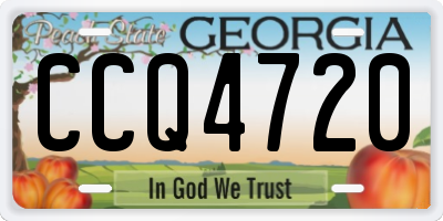 GA license plate CCQ4720