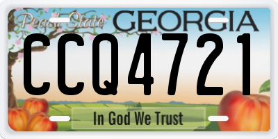 GA license plate CCQ4721