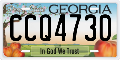 GA license plate CCQ4730