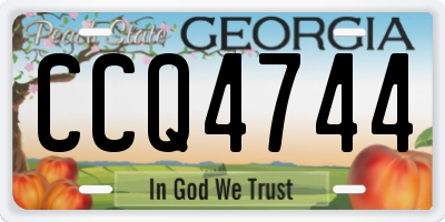 GA license plate CCQ4744