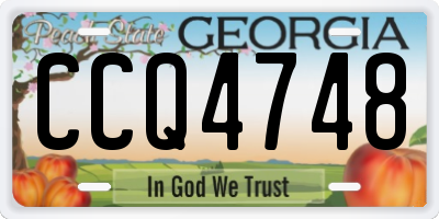 GA license plate CCQ4748