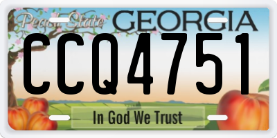GA license plate CCQ4751