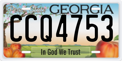 GA license plate CCQ4753