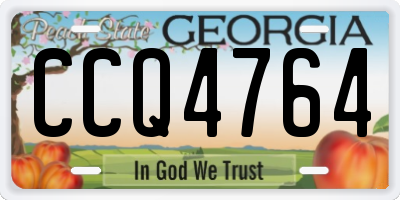GA license plate CCQ4764