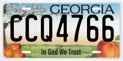 GA license plate CCQ4766