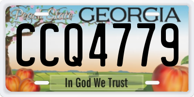GA license plate CCQ4779