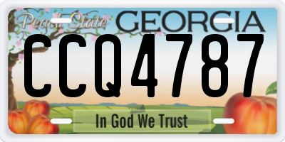 GA license plate CCQ4787