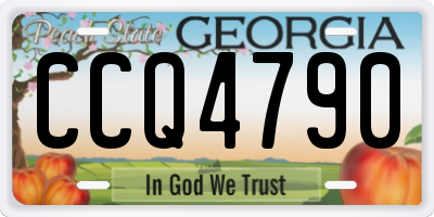 GA license plate CCQ4790