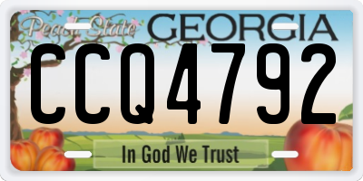 GA license plate CCQ4792