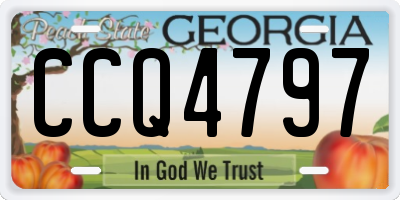 GA license plate CCQ4797
