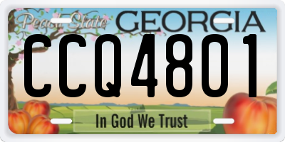 GA license plate CCQ4801