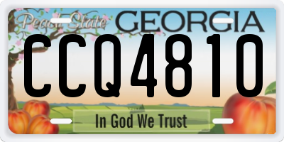 GA license plate CCQ4810