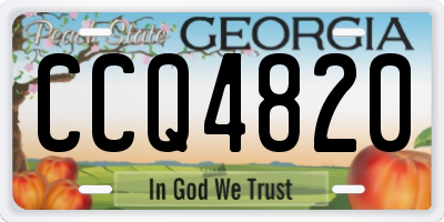 GA license plate CCQ4820