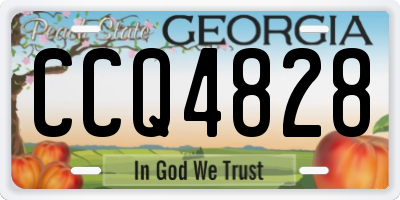 GA license plate CCQ4828