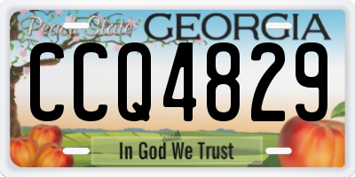 GA license plate CCQ4829