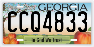 GA license plate CCQ4833