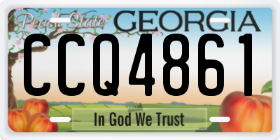 GA license plate CCQ4861