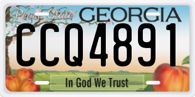 GA license plate CCQ4891