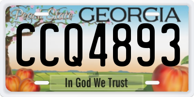 GA license plate CCQ4893