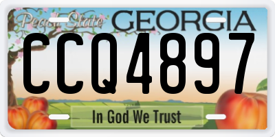 GA license plate CCQ4897