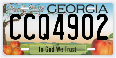 GA license plate CCQ4902